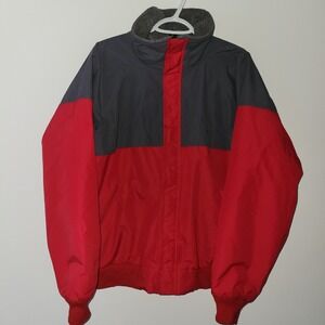 Vintage Lands End Goretex Jacket Men's Size Large Red Gray Made In USA READ
